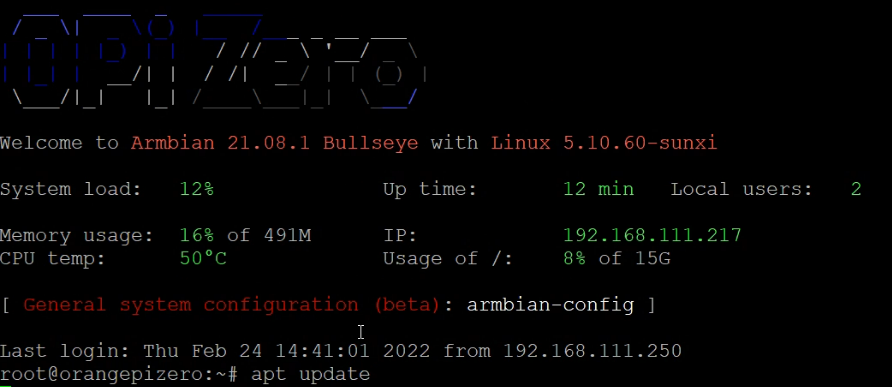 Duino Coin Mining on Orange Pi Zero